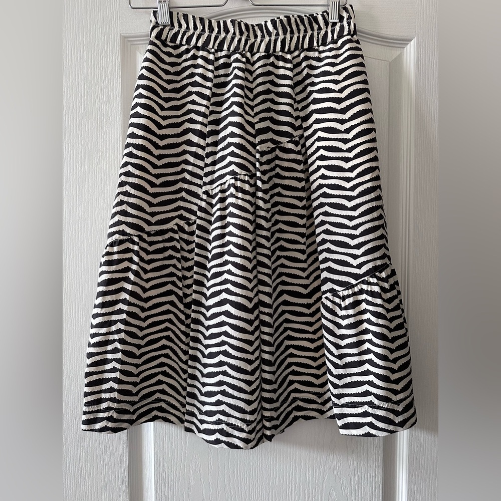 Marc by Marc Jacobs silk zebra print boho skirt
